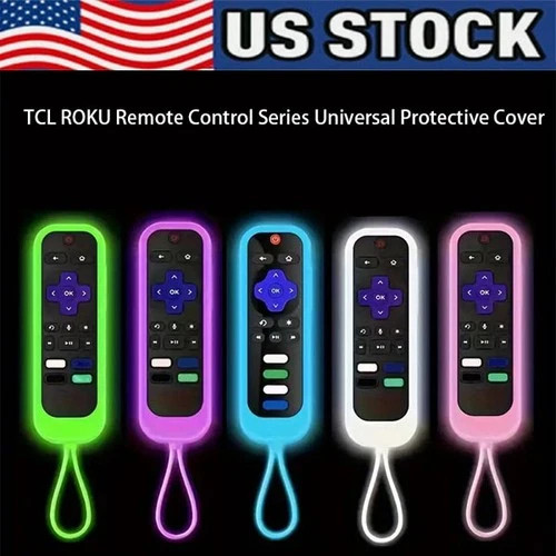1Pc Silicone Protective Remote Control Cover For Roku TV Remote Holder Glow Case
