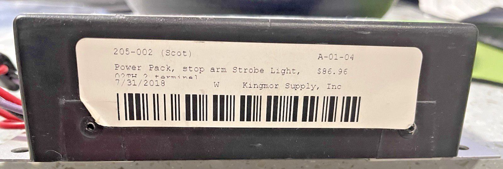 NOS SPECIALTY MANUFACTURING STROBE POWER PACK Model 205 12v 2amp SHIPS FREE