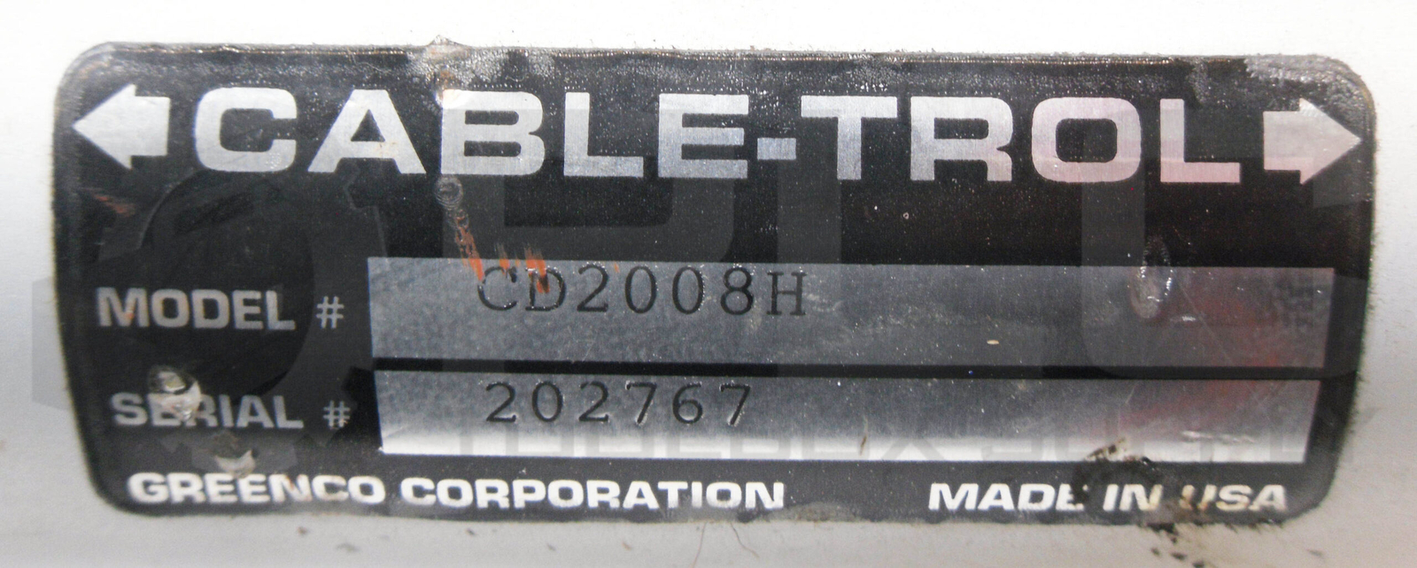 NEW CABLE-TROL CD2008H CABLE CYLINDER