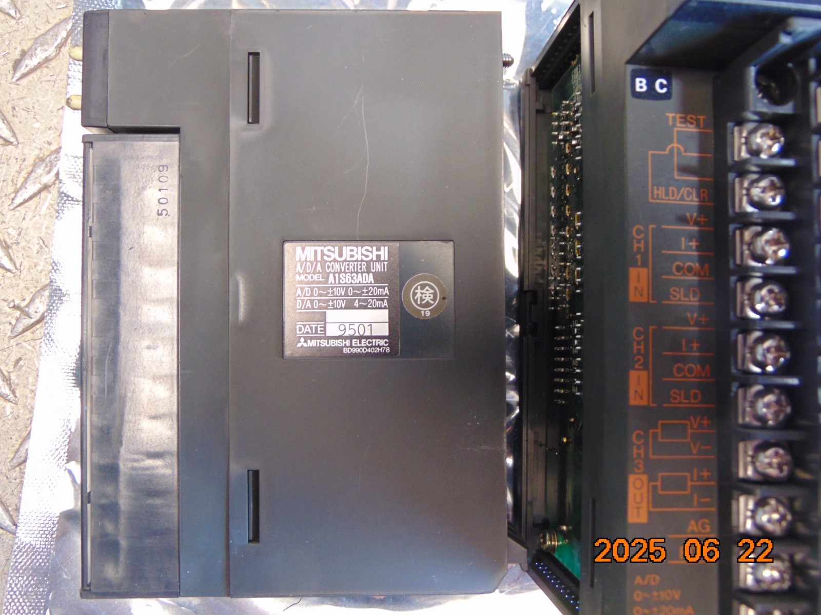 MITSUBISHI A1S63ADA A/D/A CONVERTER UNIT
