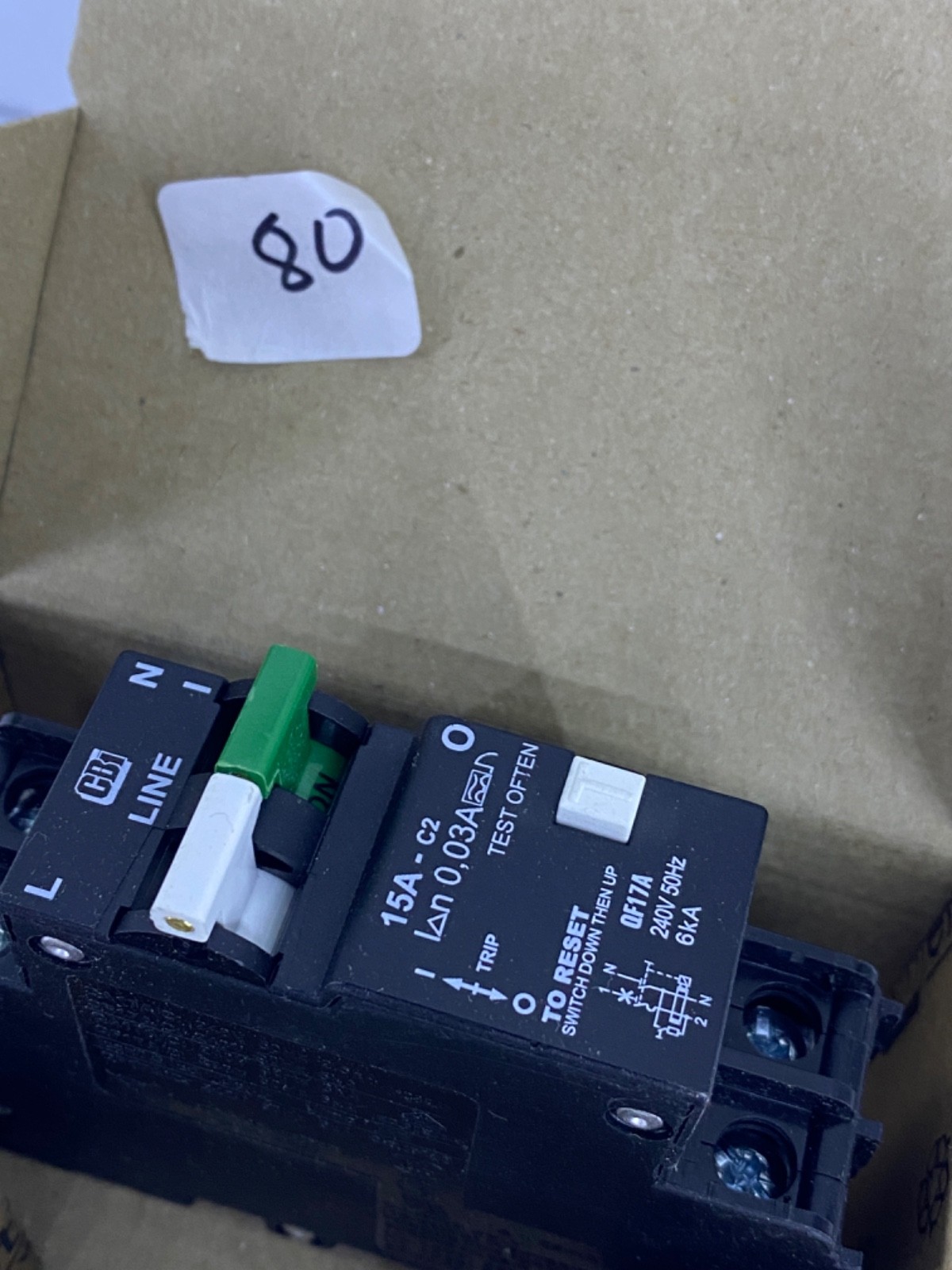 CBI C15A2P-GFI QF17A15 QF17A 15A 240VAC Ground Fault Breaker American Electric