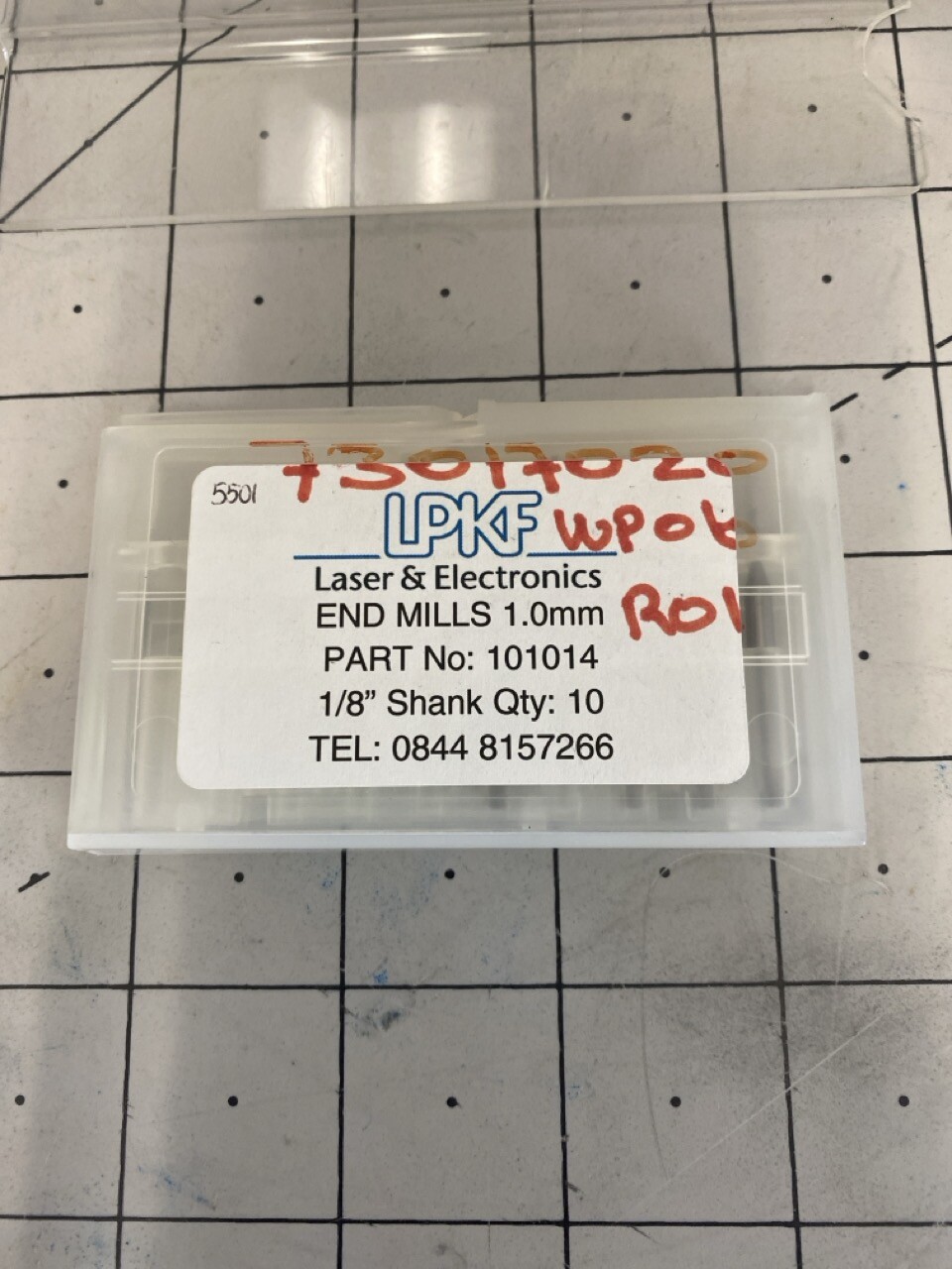 LPKF Laser & Electronics End Mills 1.0mm Dia 1/8″ Shank PN: 101014