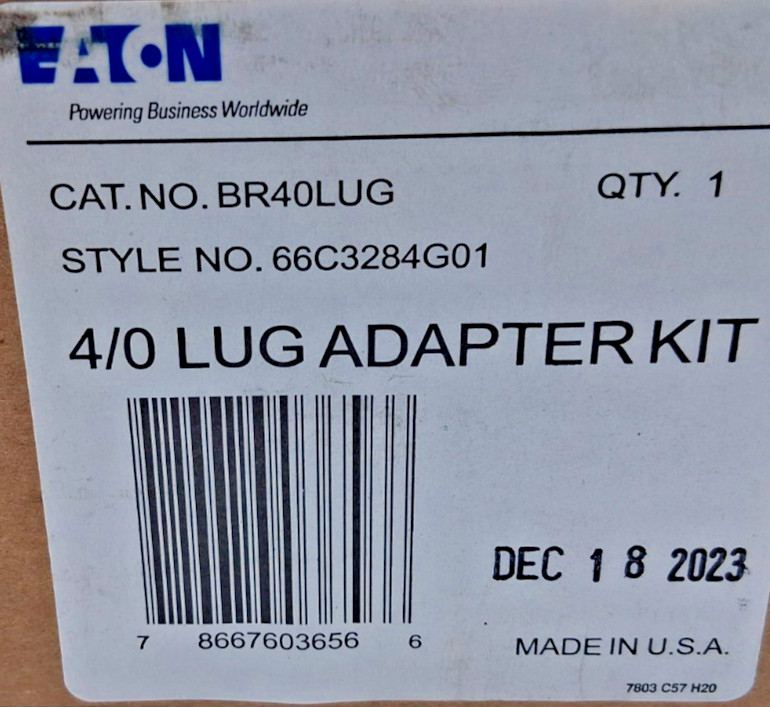 EatonBR40LUG 4/0 Lug Adapter Kit