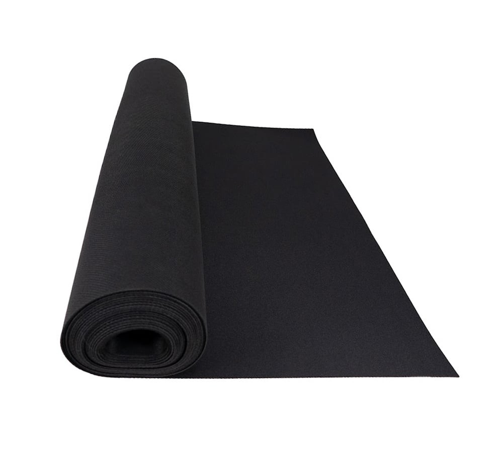 (4 Pack) 20’x27″ Black Neoprene Floor Runner w/ Non Skid Bottom
