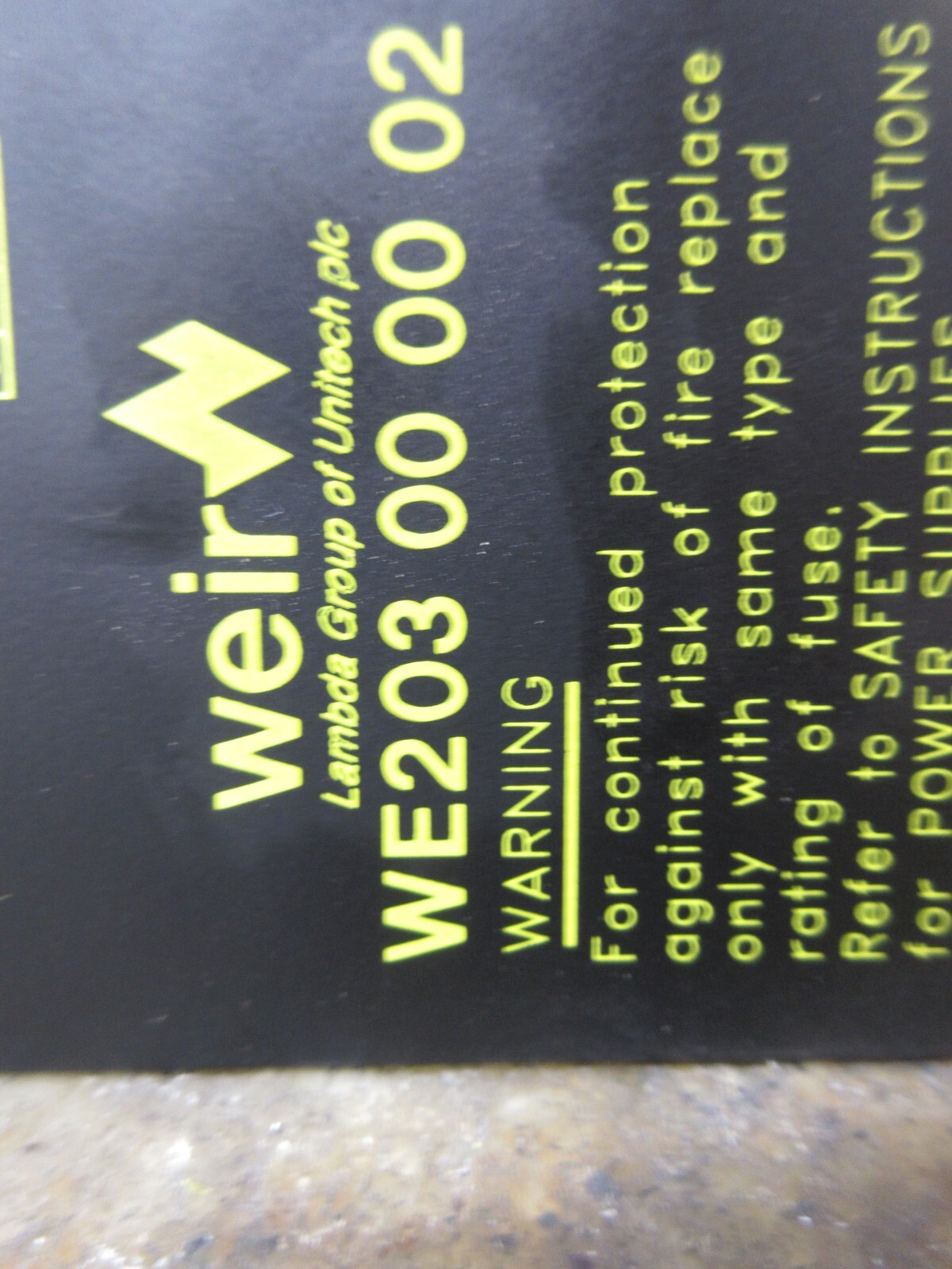 *SPECIAL PRICE* LAMBDA POWER SUPPLY WEIR WE203 00 00 02 RV151 RV150 WE2030000002