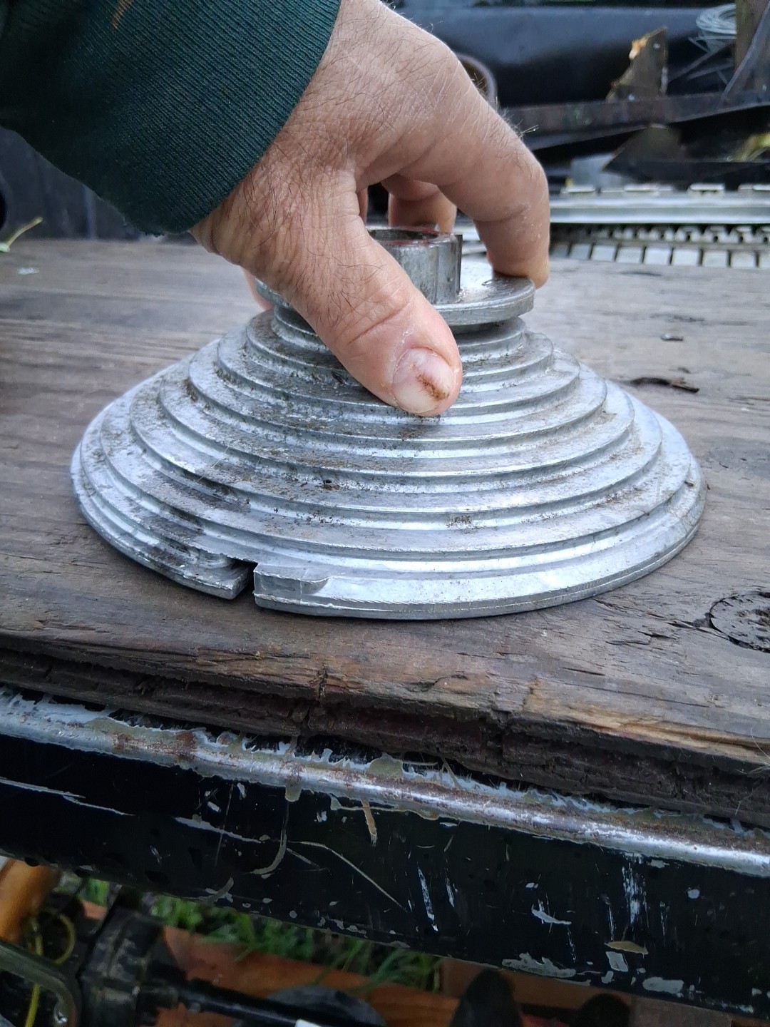 2 Aluminum L & R Overhead Door Cable Guides? Approx Steampunk Lamp Bases