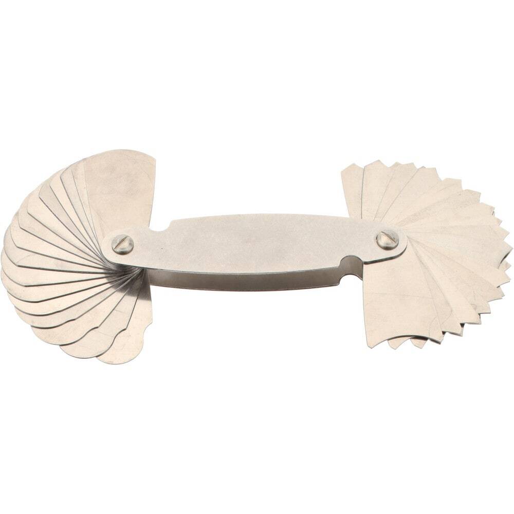 SPI 14-177-0 Metric Radius Gage Set: 32 Leaf, 0.5 mm Grad, 7.5 – 15 mm Range