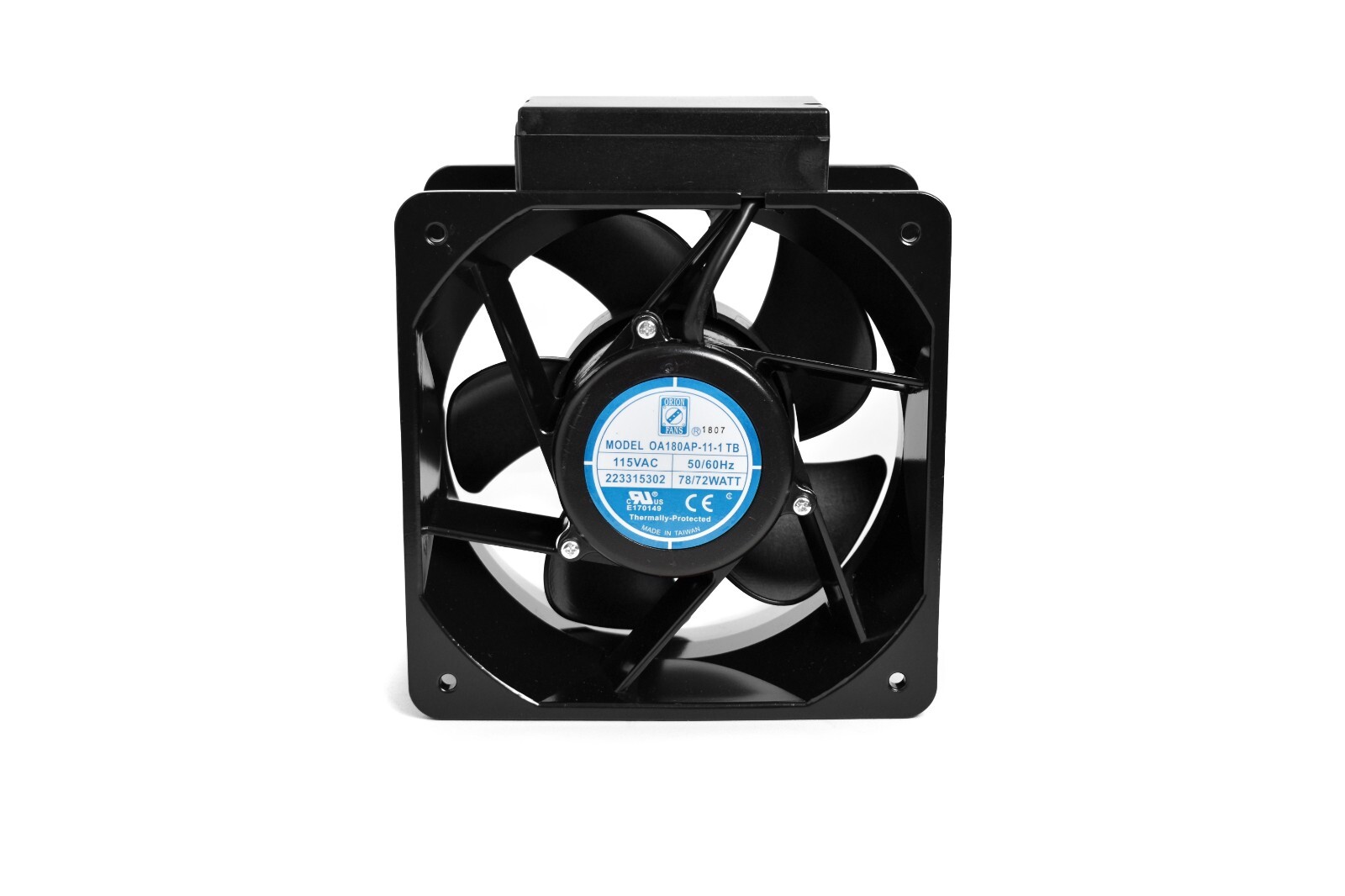 ORION FANS OA180AP-11-1TBIP55 115VAC 60Hz 72W Dual Ball Bearing Axial Fan 460CFM