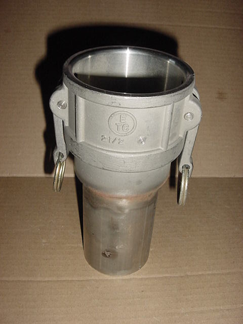 NOS Female ETC EVER TITE 316ss 2 ½” 2.5 Stainless Camlock 4” DUST Welded Tube