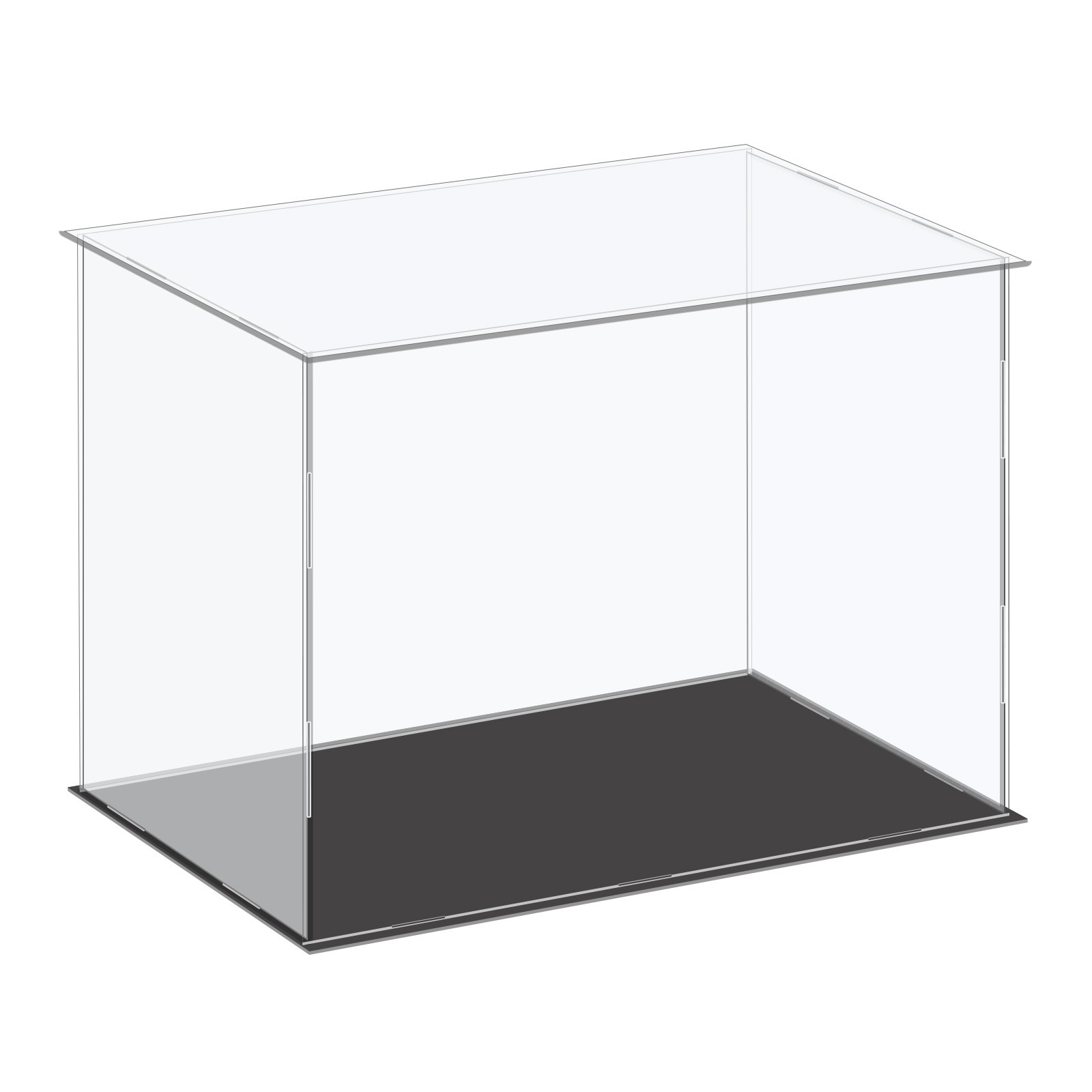 Acrylic Display Case Plastic Box Cube Storage Box Clear 36x21x25.5cm
