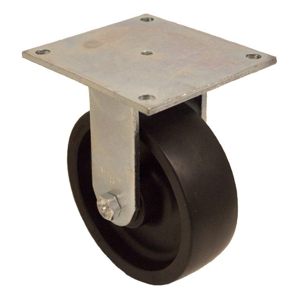 GRAINGER APPROVED P21R-PB060R-15 Plate Caster,Rigid,Polypropylene,7 1/2″H 490V73