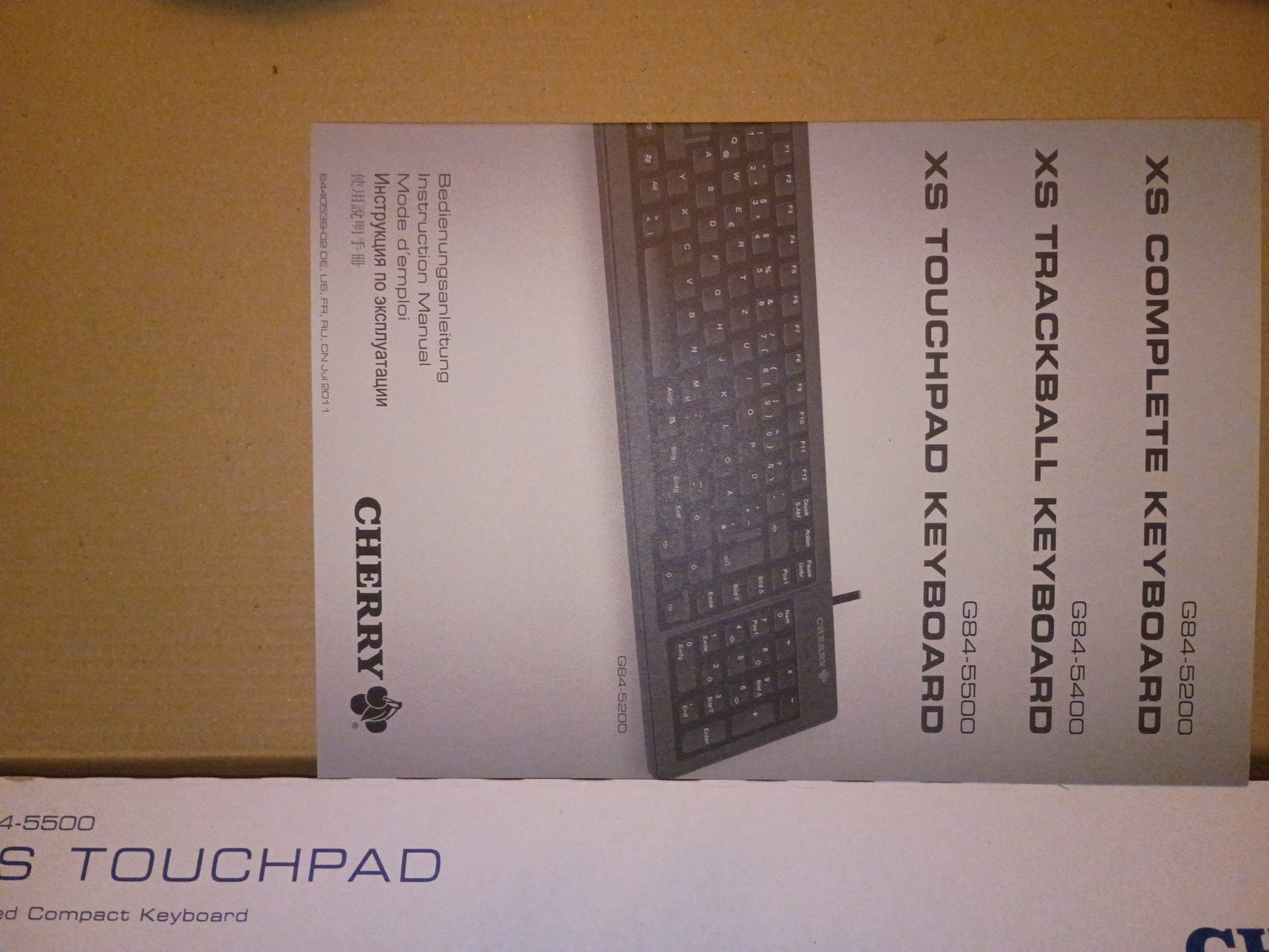 CHERRY G84-5529LPMEU-2 XS TOUCHPAD KEYBOARD -PS/2 – NEW – G84-5500
