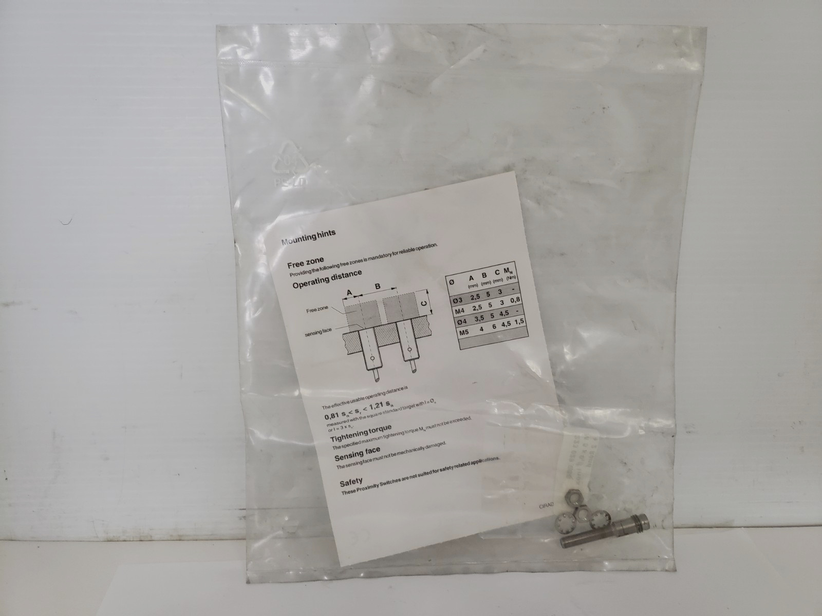 AUTOMATION DIRECT PD1-AP-3F INDUCTIVE PROXIMITY SENSOR 5 MM PNP N.O. NIB