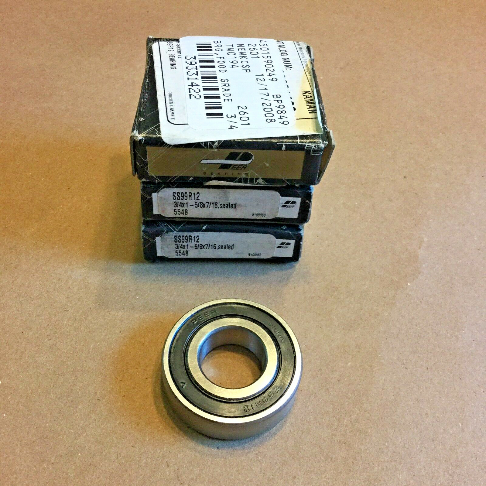 NEW PEER SS99R12 (3/4×1-5/8×7/16) BEARING