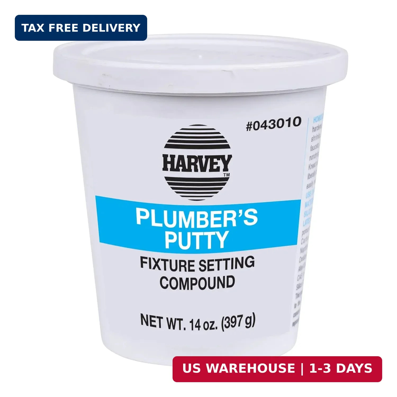 Harvey’s WM Harvey 043010 Stainless Plumbers Putty, 14 oz