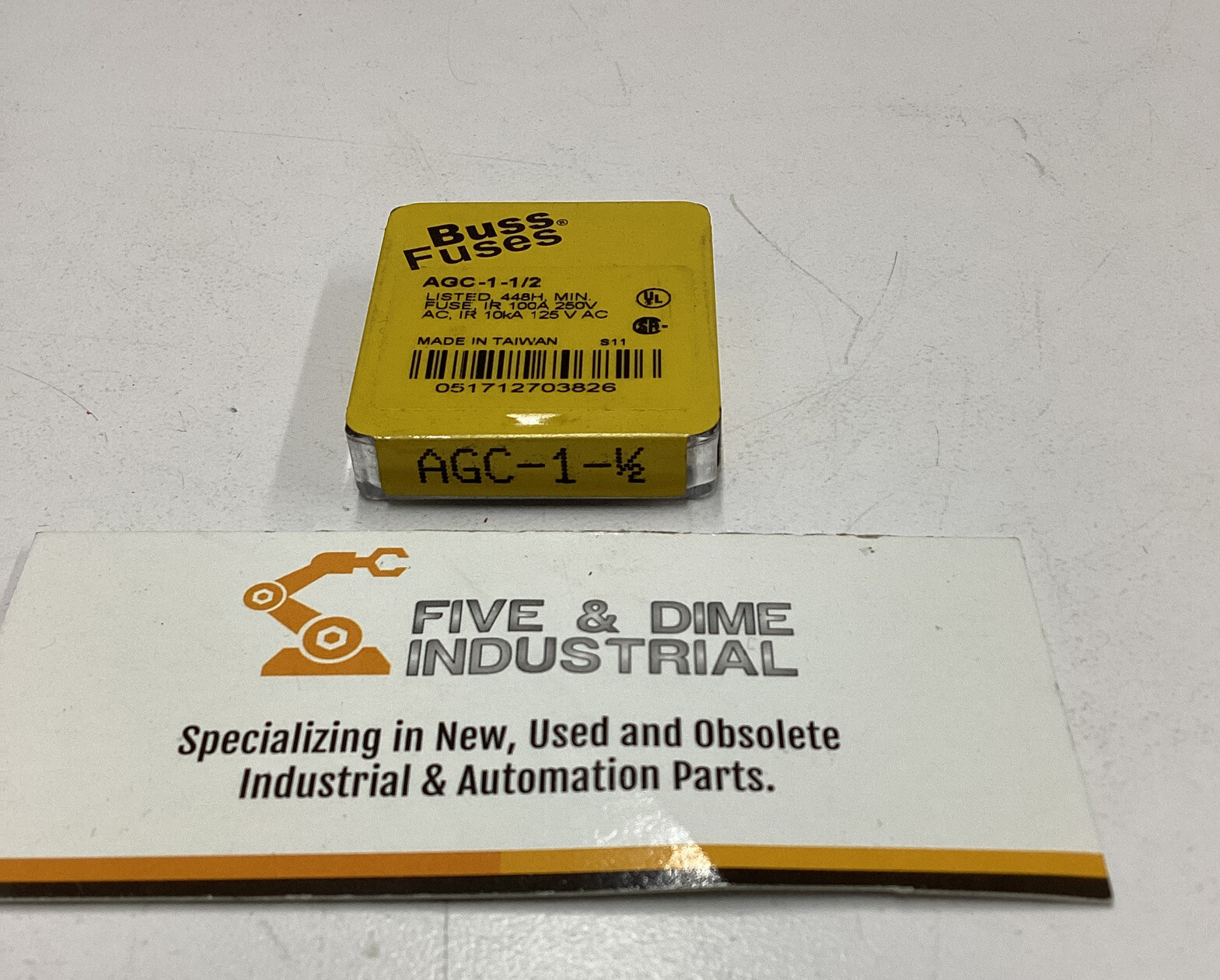 Buss Bussmann AGC-1-1/2 Fuses Box of 5