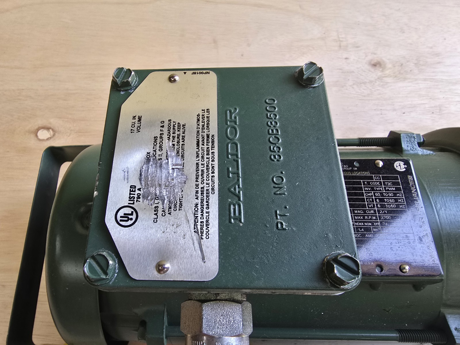 SPX FLOW Lightnin XJ30 Mixer CW Rotation 230/460V MFD 2023