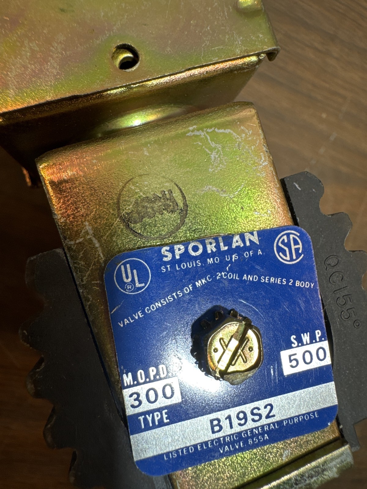 Sporlan B19S2 Solenoid Valve w/MKC-2 Coil,300 MOPD 500 SWP INV=32815