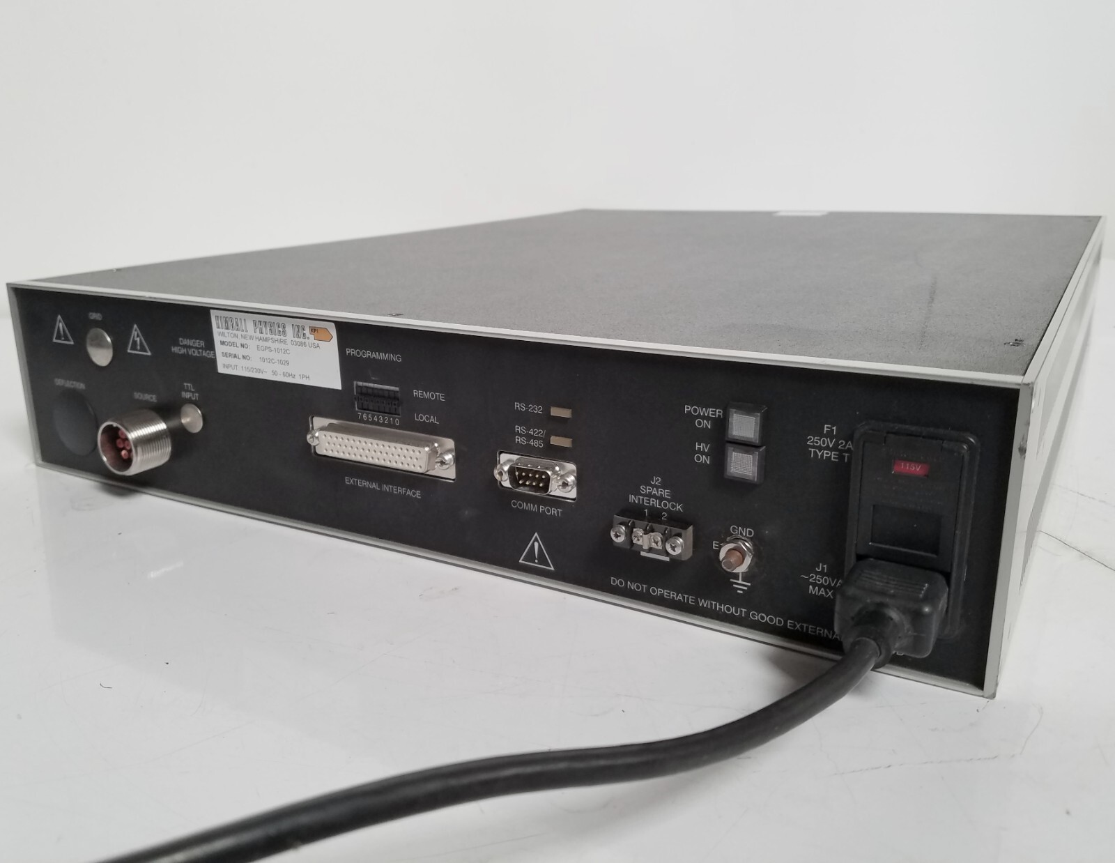 KPI Kimball Physics EGPS-101C UHV Low Energy Electron Gun Power Supply