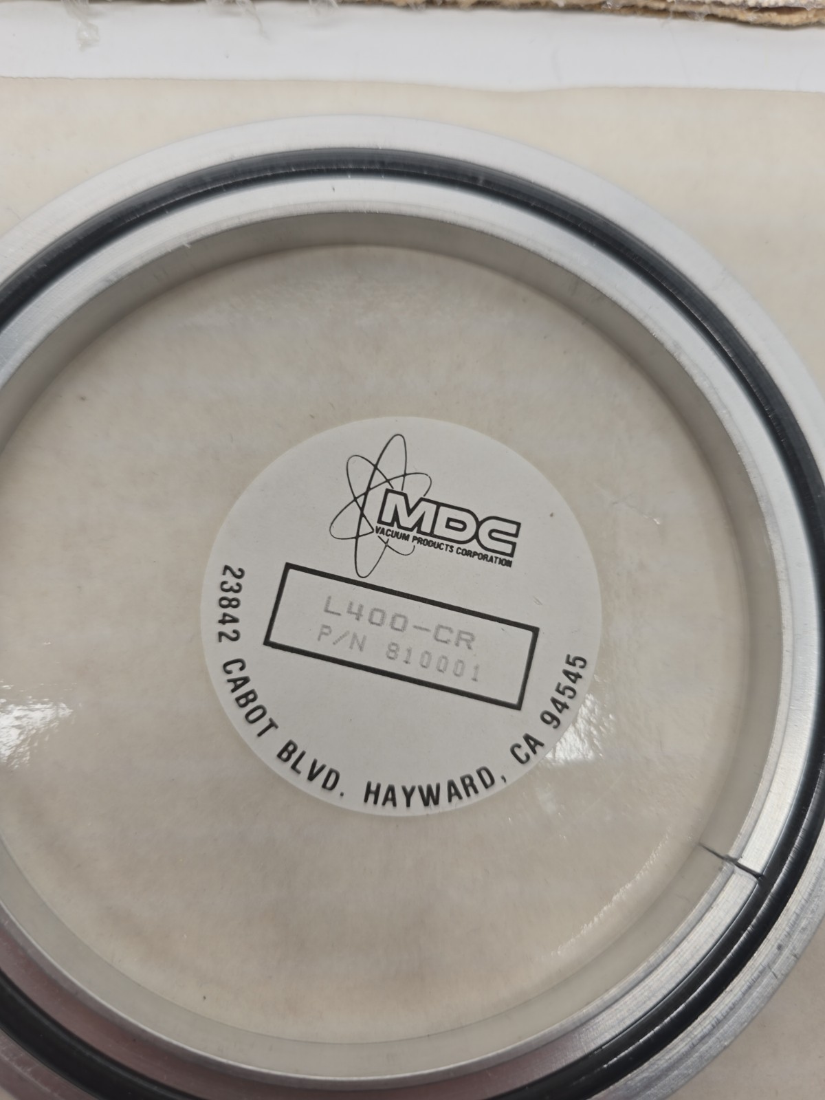 (2x) MDC Vaccum Products L400-CR, P/n 810001, Seal