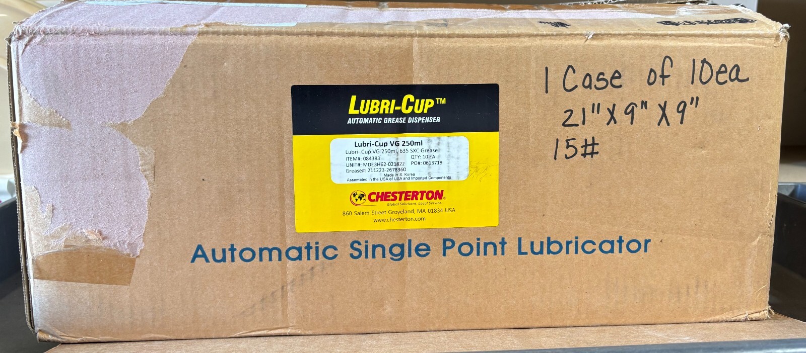 CHESTERTON #084383 LUBRI-CUP VG 250 ML SXC 635 GREASE (1 CASE OF 10 EA)