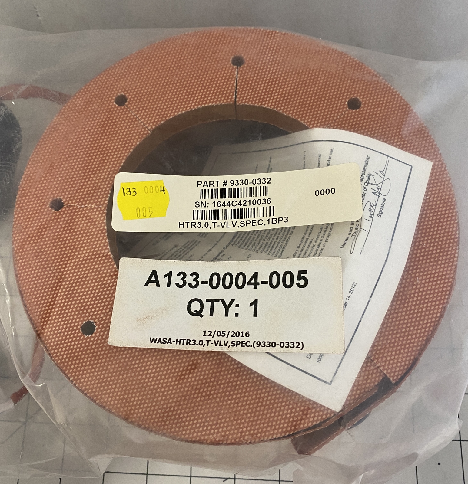 MKS Instruments HTR3.0, T-VLV, SPEC, 1BP3 PN: 9330-0332 REV:A