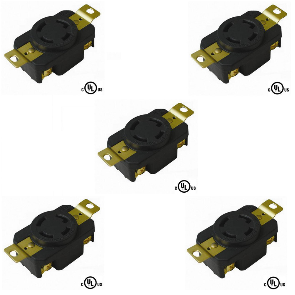 NEMA L15-30R Locking Receptacle 250V, 30A by Powertronics Connections (TM)