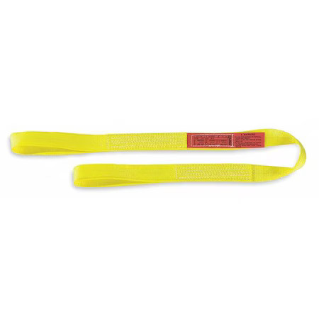 Lift-All Ee2604dfx20 Web Sling, Type 3, 20 Ft L, 4 In W, Polyester, Yellow