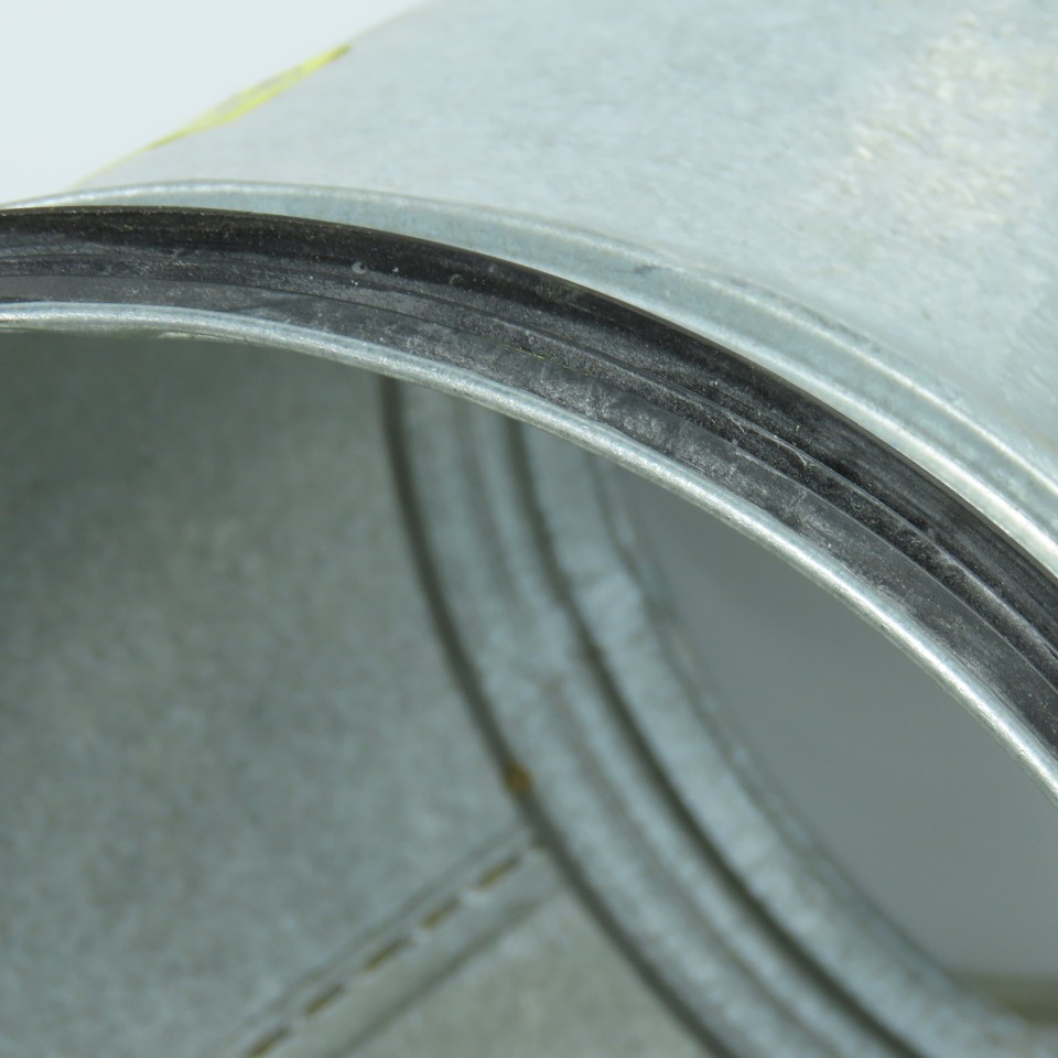 Size 8 Sure-Seal Style 24 Gauge 45 Degree Elbow Spiral Duct Fitting 7-7/8″ OD