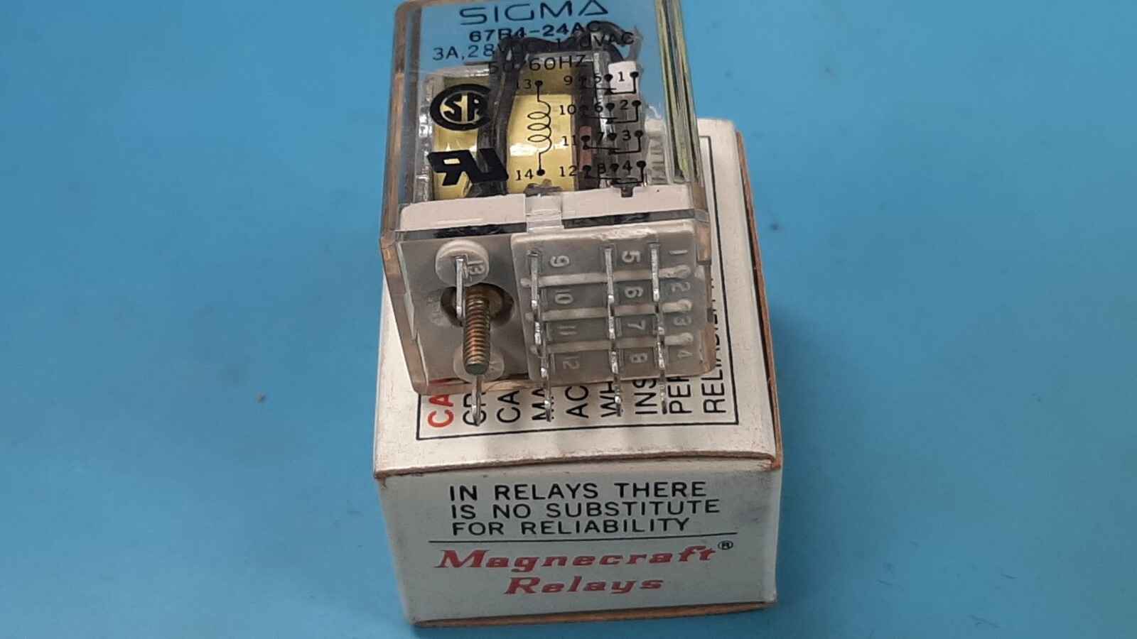 Sigma 67R4-24AC Relay 67R424AC ( GOLD CONTACTS SEEN IN THIS RELAY )