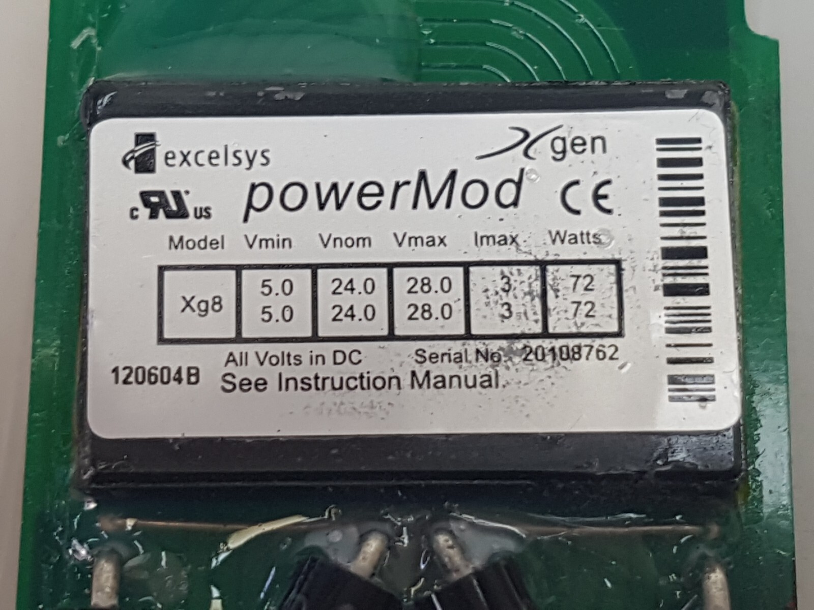 Lumenis EXCELSYS XGEN POWERMOD Xg8 120604B