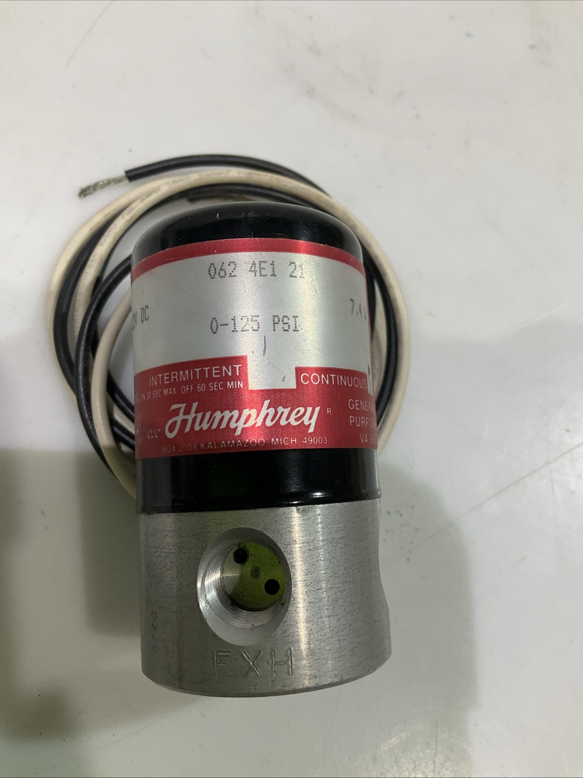 HUMPHREY 062-4E1-21 PNEUMATIC DICTIONARY VALVE 120VDC Y2M