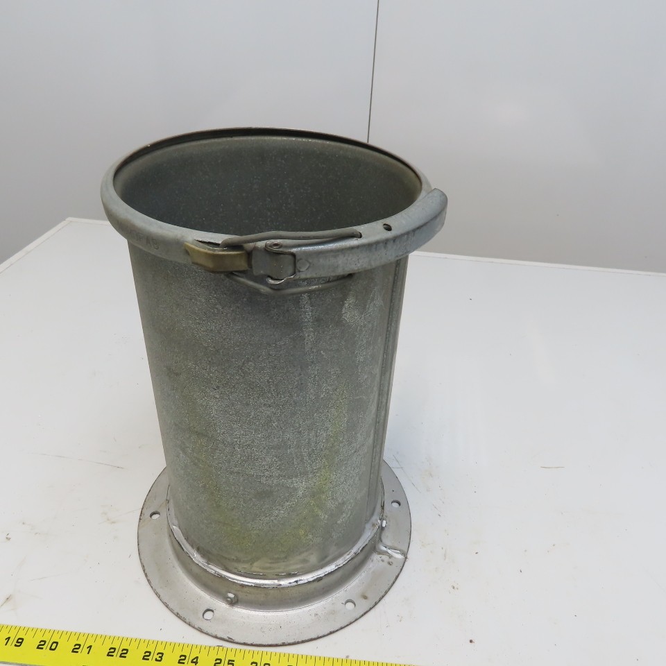 Quick-Clamp Rolled Edge Duct Nipple Flange 7″ Dia x 12″ Galvanized Steel W/Clamp