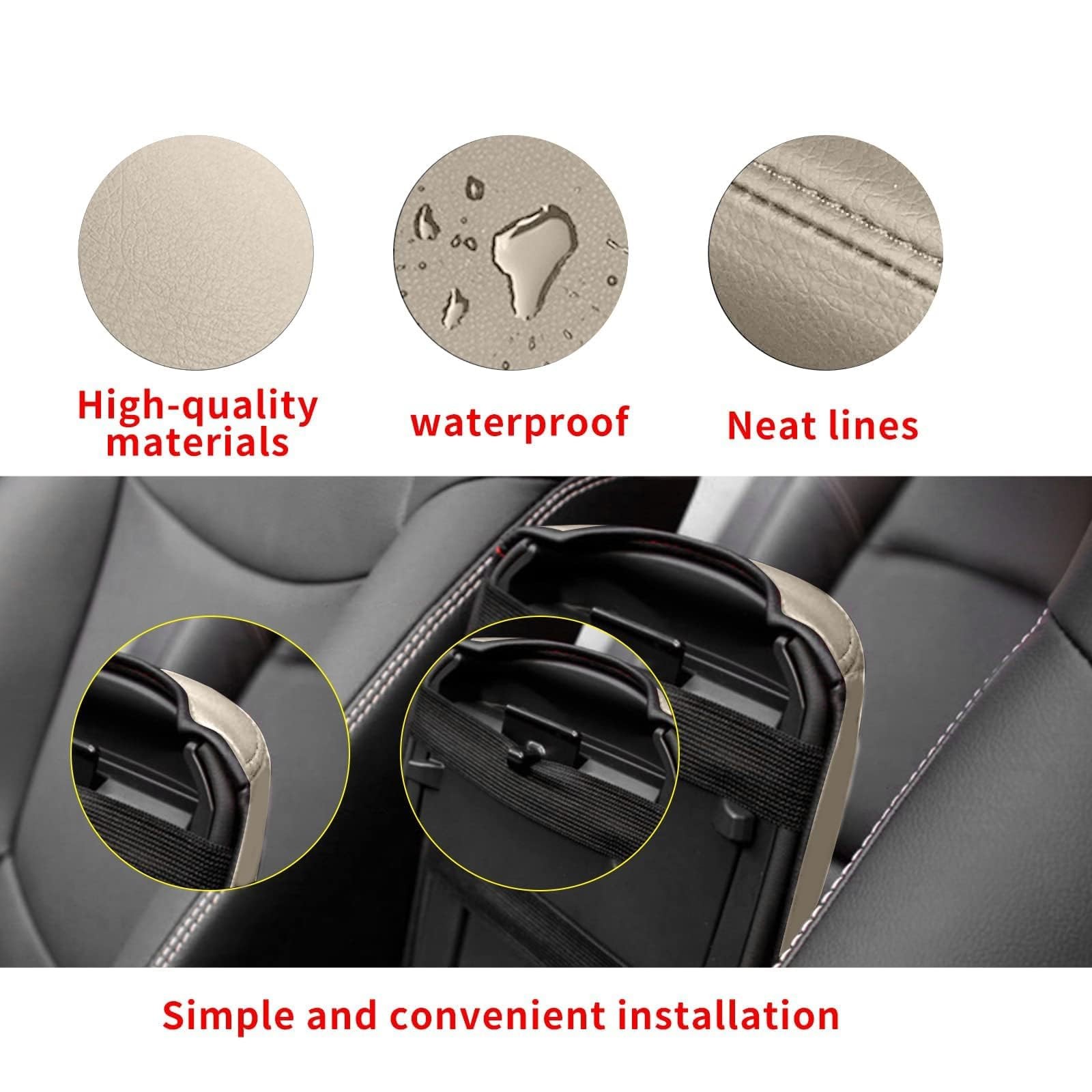 Center Console Armrest Cover for Hyundai Tucson 2016-2021 Durable Beige Color