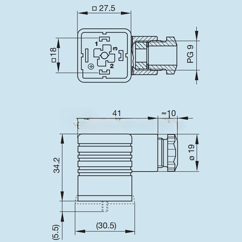 1PCS 12B GDM GDM3009 Solenoid valve plug