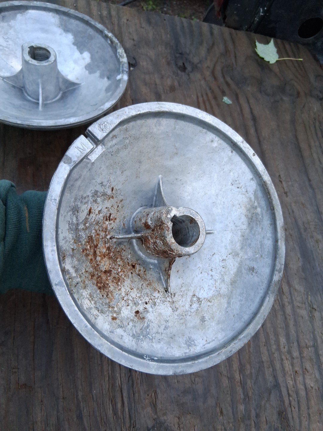 2 Aluminum L & R Overhead Door Cable Guides? Approx Steampunk Lamp Bases