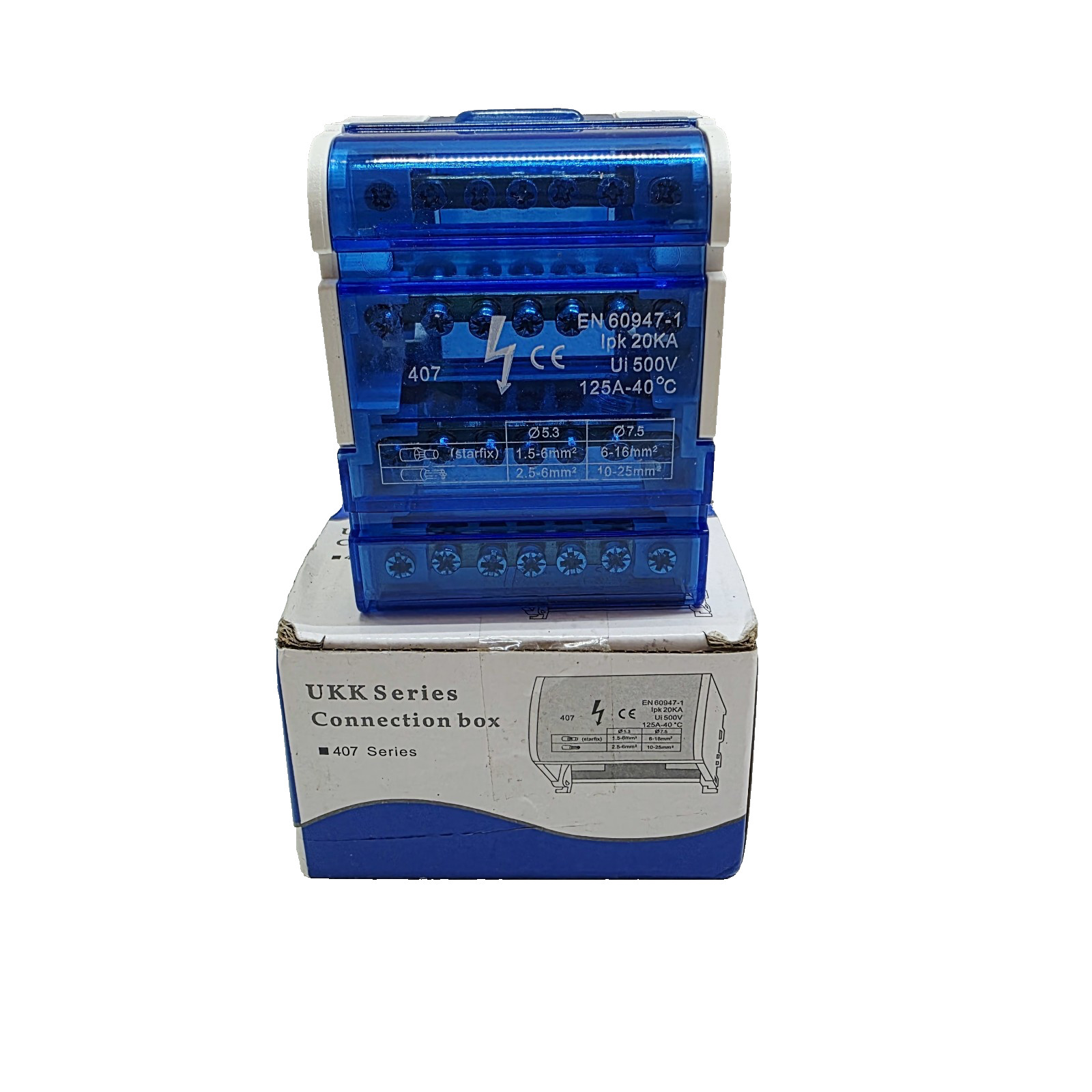 EN60947-1 20KA Ui 500V – 125A Distribution Block