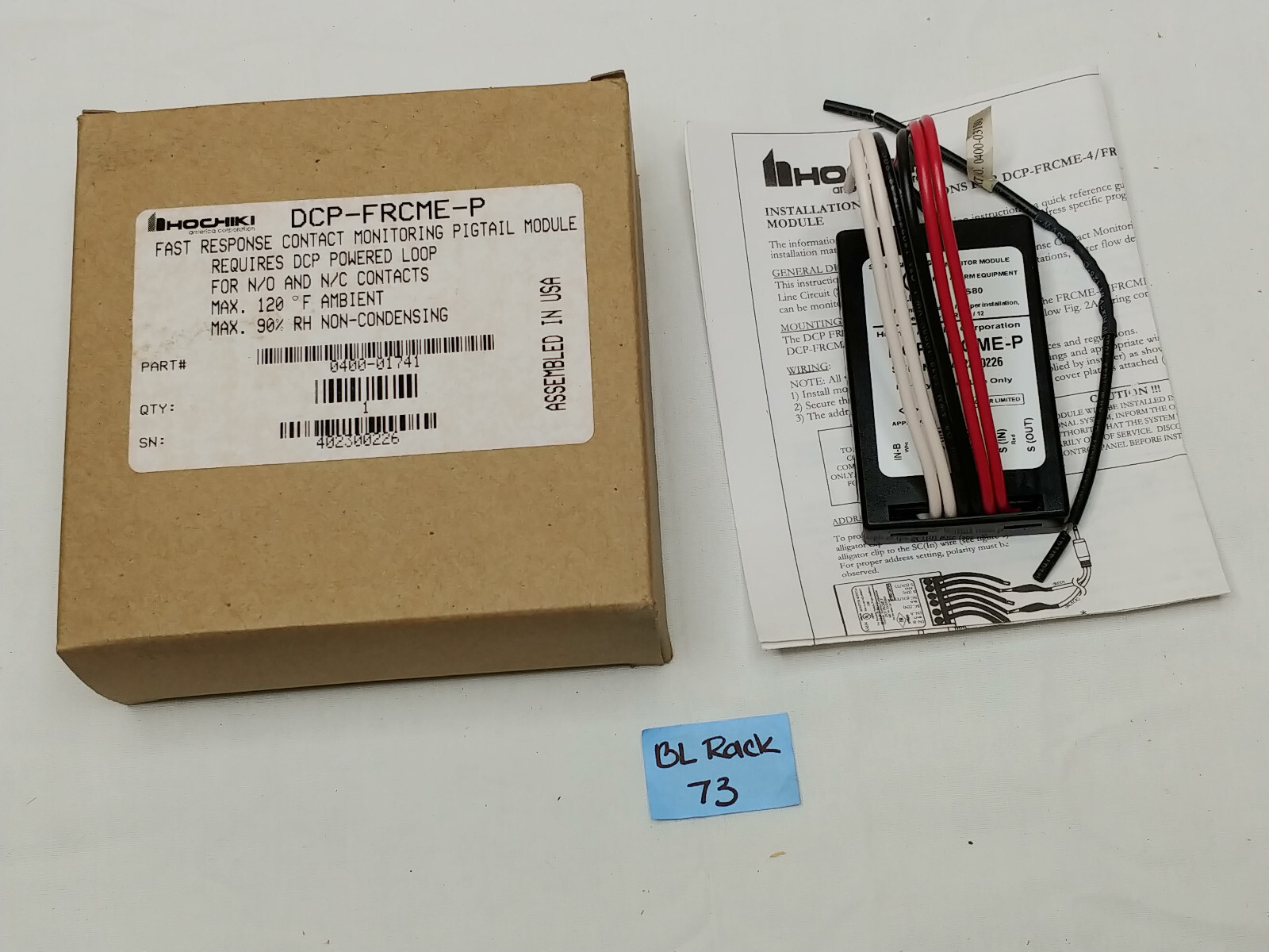 HOCHIKI DCP-FRCME-P Fast Response Contact Monitoring Pigtail Module 0400-01741