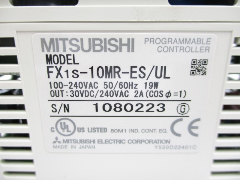MITSUBISHI FX1S-10MR-ES/UL 100-240VAC 2A NSMP