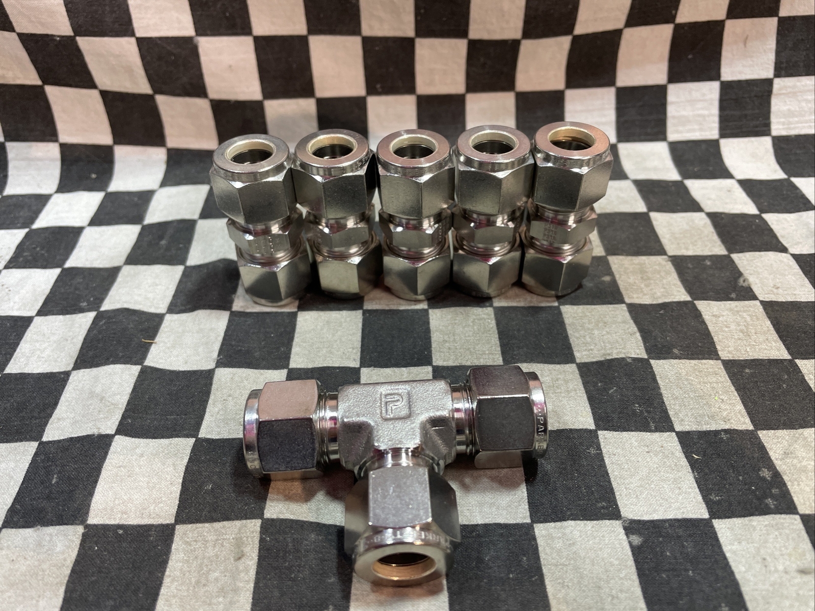 PARKER TEE UNION 1/2″, 8ET8-316 & 8SC8-316 & , LOT OF 6, SHIPSAMEDAY#1637F20