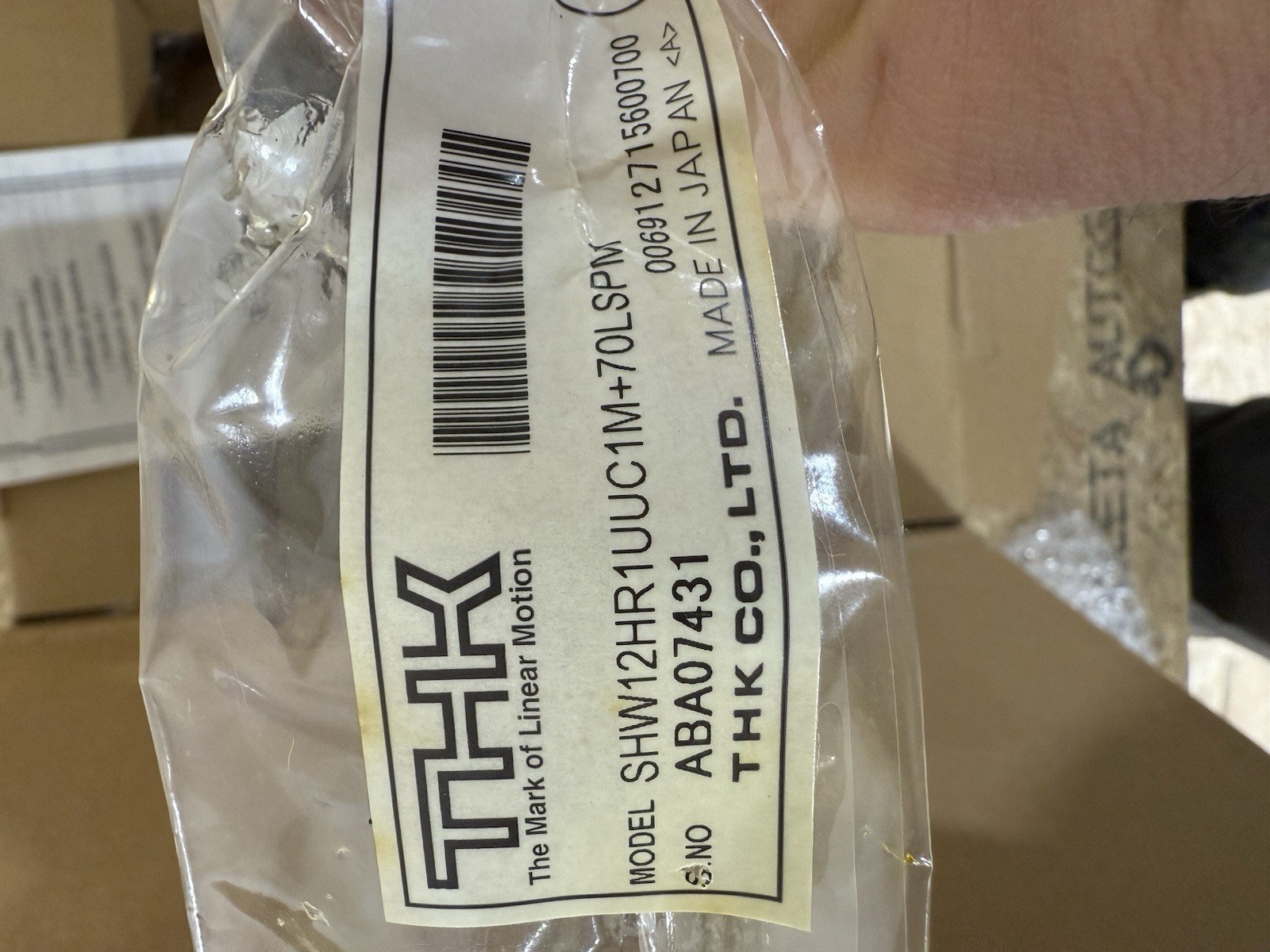 THK Linear Guide Slider SHW12HR (Box Of 8) (Unopened Boxes)