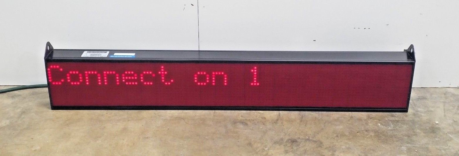SMART MARQUEE TSM-2L20C-R-M-E-N-A-0 DISPLAY BY UTICOR 2 LINES W/ 2″ LETTERS