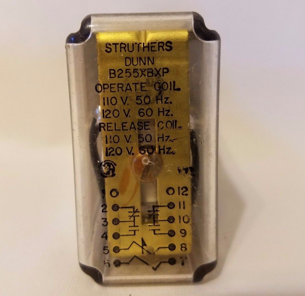 Struthers-Dunn B255XBXP Relay 110/120V 50/60Hz Coils: 3560-40 & 45770-38 15-85