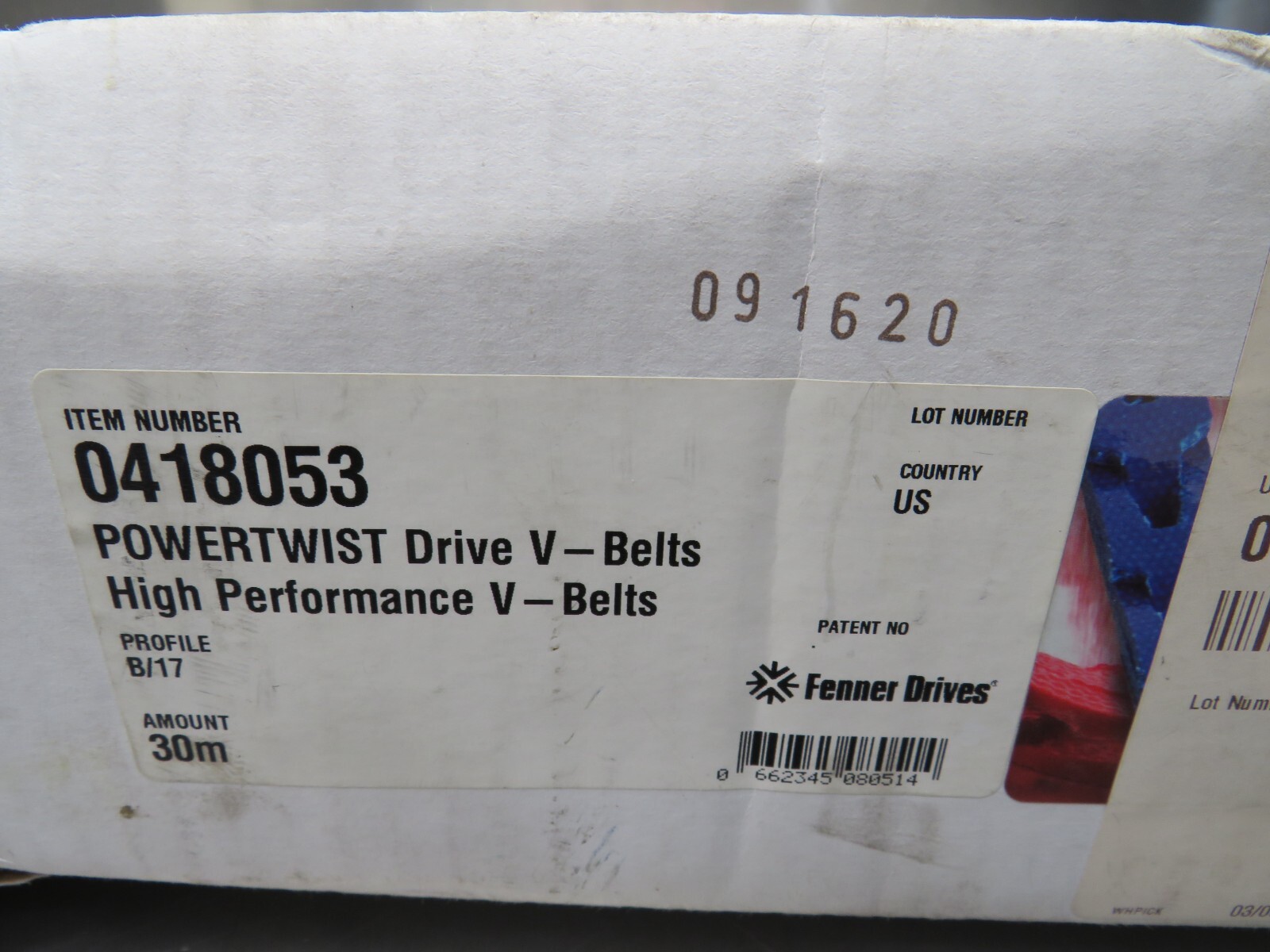 Fenner Drives 0418053 Power Twist V-Belt 43′