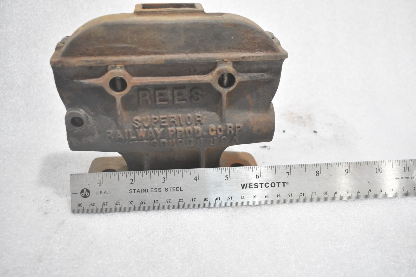 ANTIQUE REES PRODUCTION CORP PATD WW2 TRAIN JACK RAILROAD SALVAGE