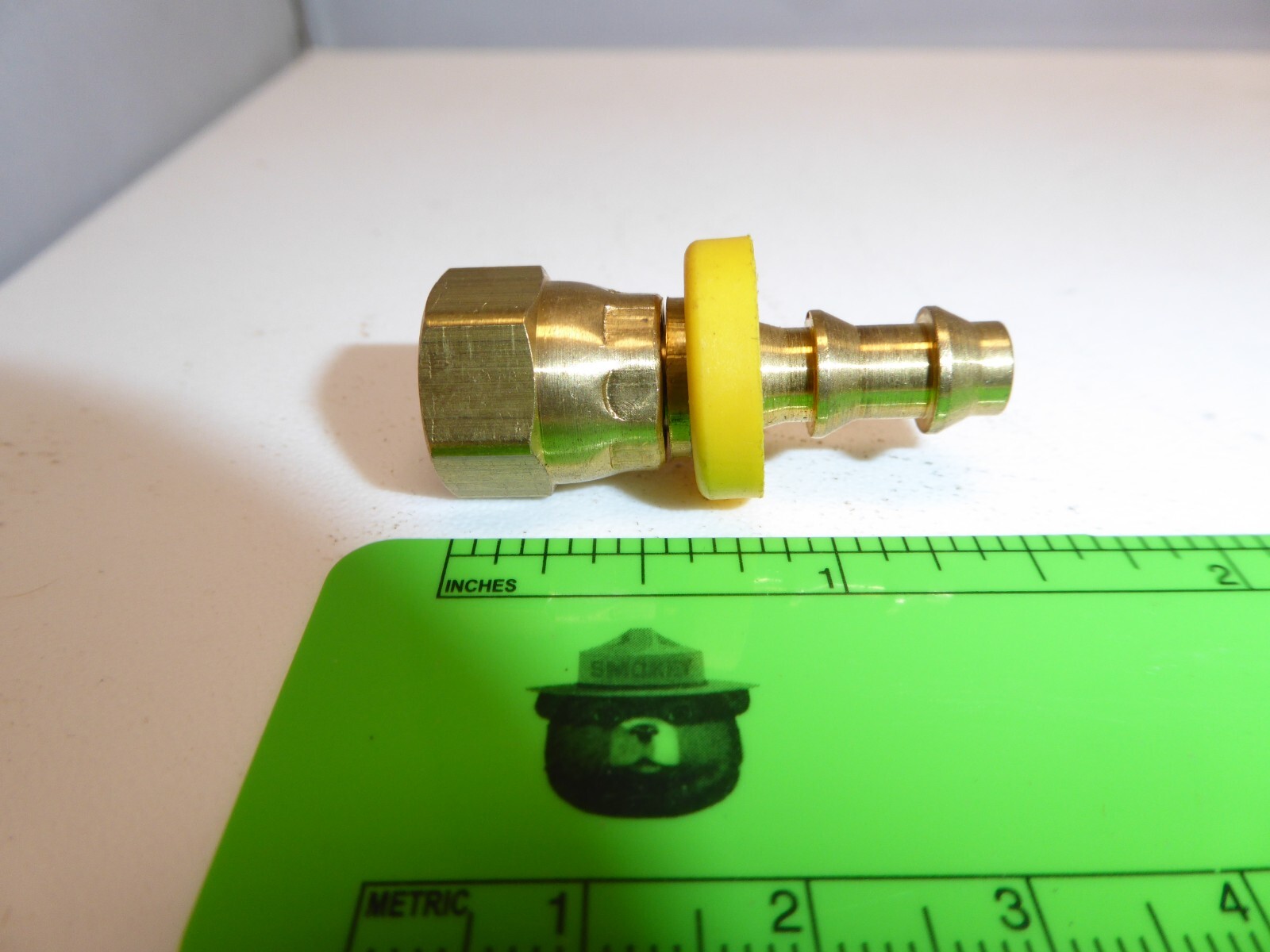 Parker 30882-4-4B Brass 7/16-20 x 1/4” Straight Swivel Hose Barb Adapter NEW