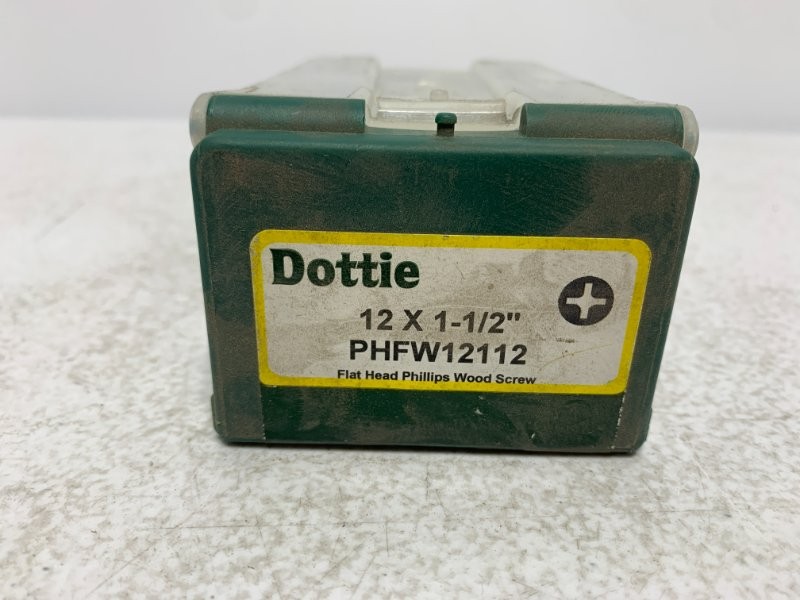 Dottie PHFW12112 Wood Screw #12 1-1/2″ Flat Head Phillips Zinc Plated (lot of 10