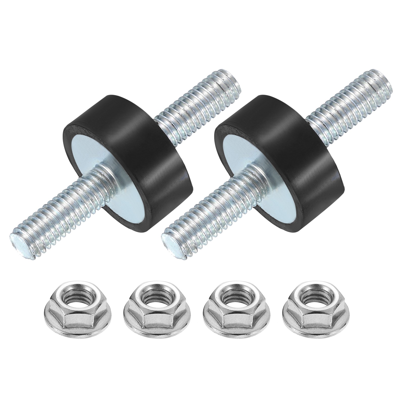 2Pcs M6 x 18mm Rubber Mounts, 8 x 20mm Rubber Vibration Isolator with Nuts