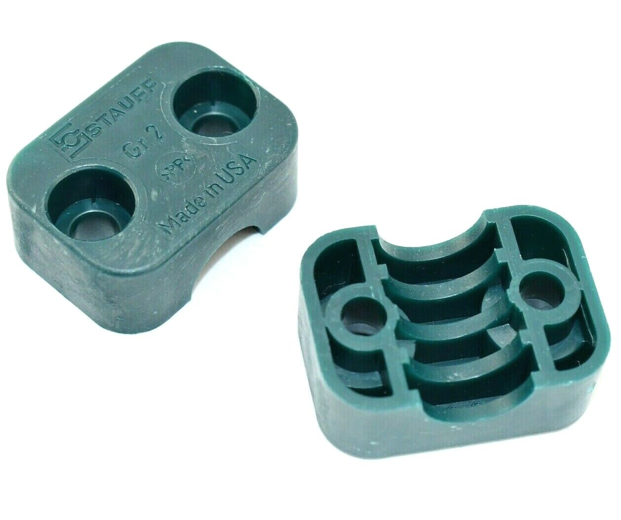 (1) – 212.7-PP : Stauff Plastic Clamp Set – 1130005237 – Gr. 2 Green