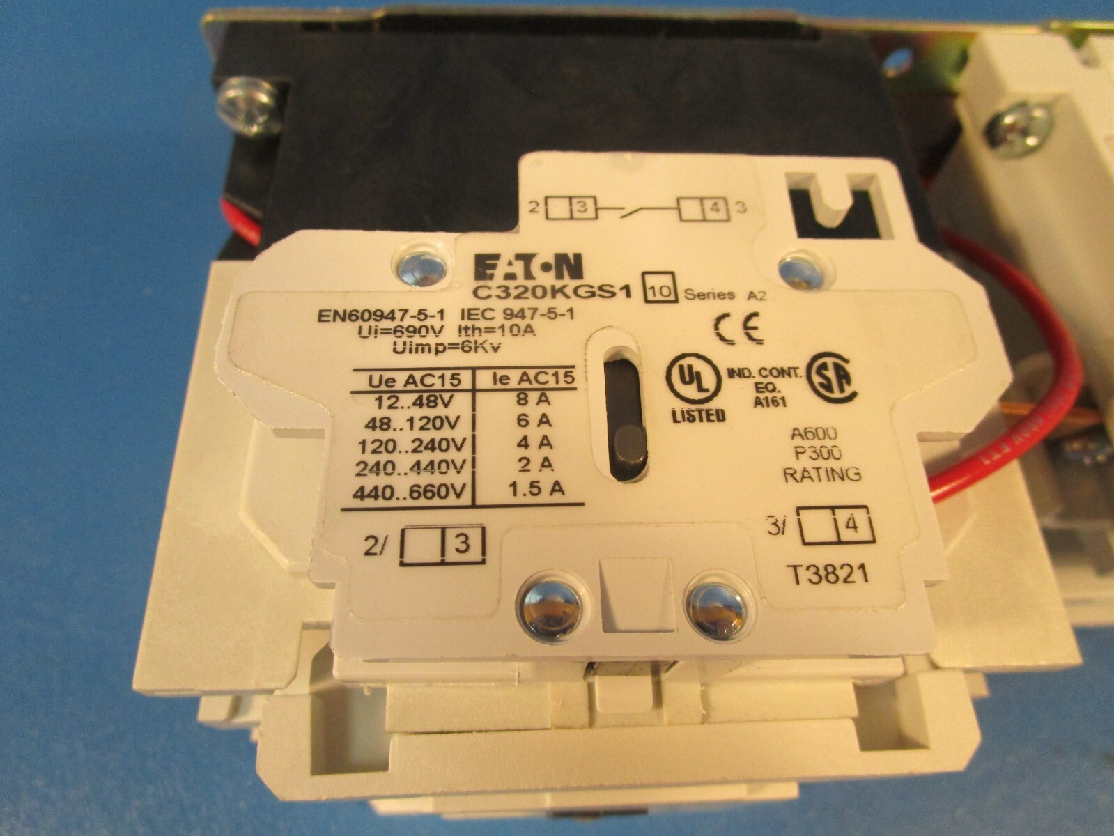 Eaton AN16GNY11AB, AN16YED40 ENHANCED COIL MOTOR STARTER, 600 VAC 45A 120V COIL